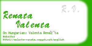 renata valenta business card
